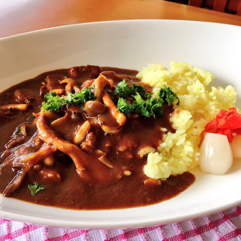 キノコとビーフのカレー