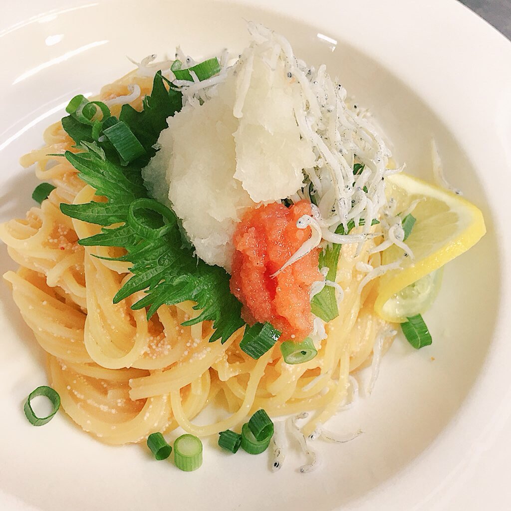 春の明太子パスタ